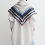 Toteme Collector Sarong Silk in Ecru and Navy