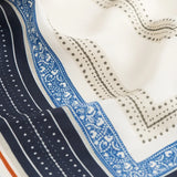 Toteme Collector Sarong Silk in Ecru and Navy