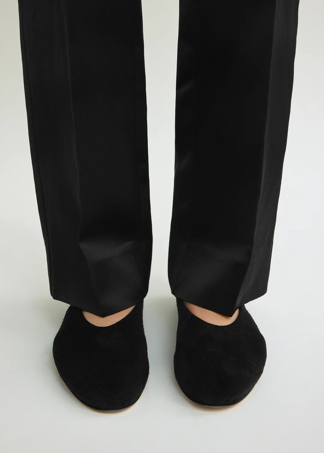 Toteme Slip Suede Ballerinas in Black