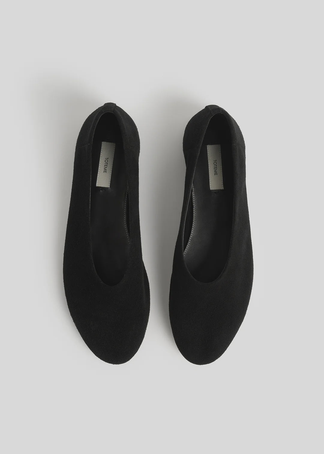 Toteme Slip Suede Ballerinas in Black