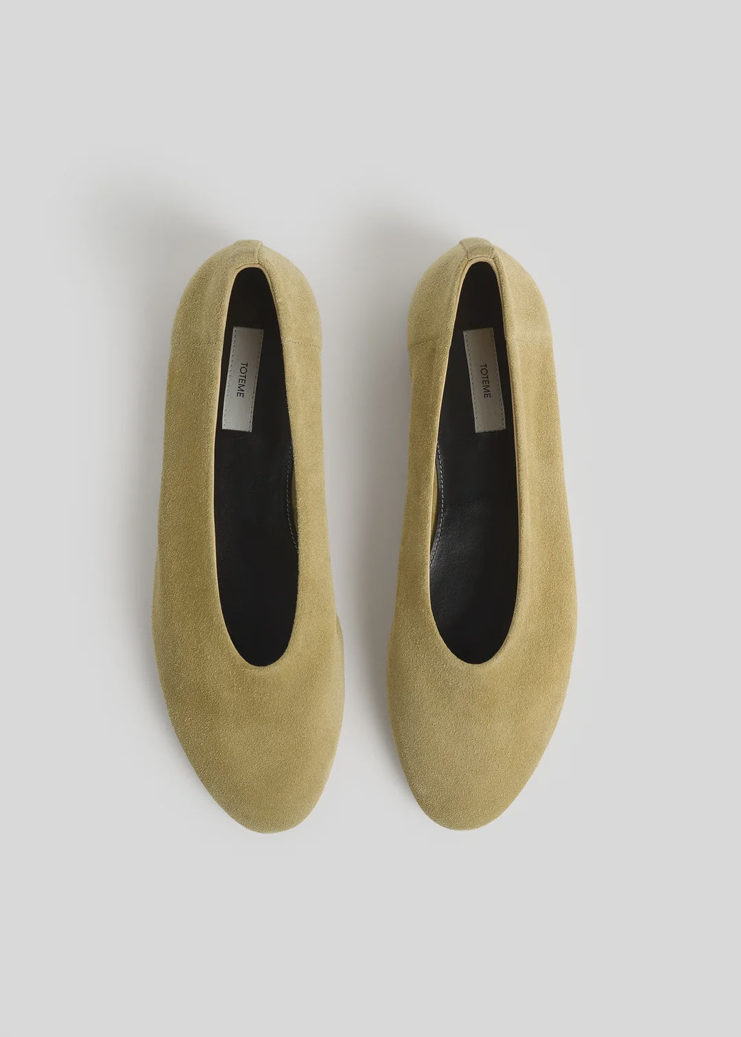 Toteme Slip Suede Ballerinas in Cashew