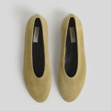 Toteme Slip Suede Ballerinas in Cashew