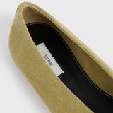 Toteme Slip Suede Ballerinas in Cashew