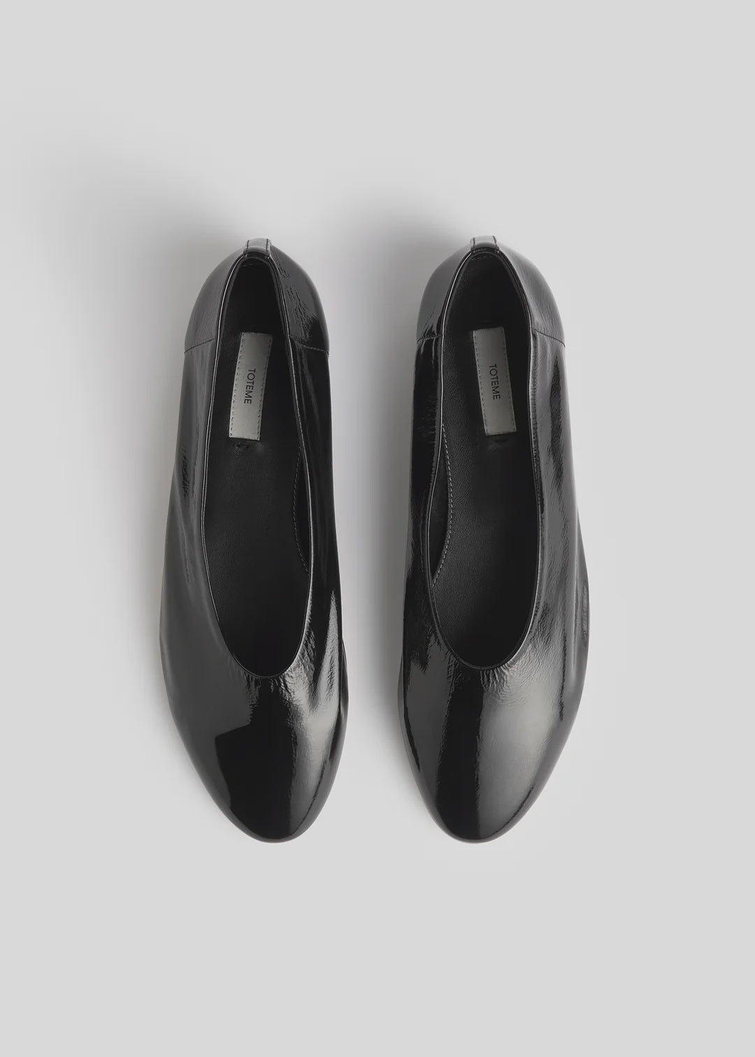 Toteme Slip Naplack Ballerinas in Black
