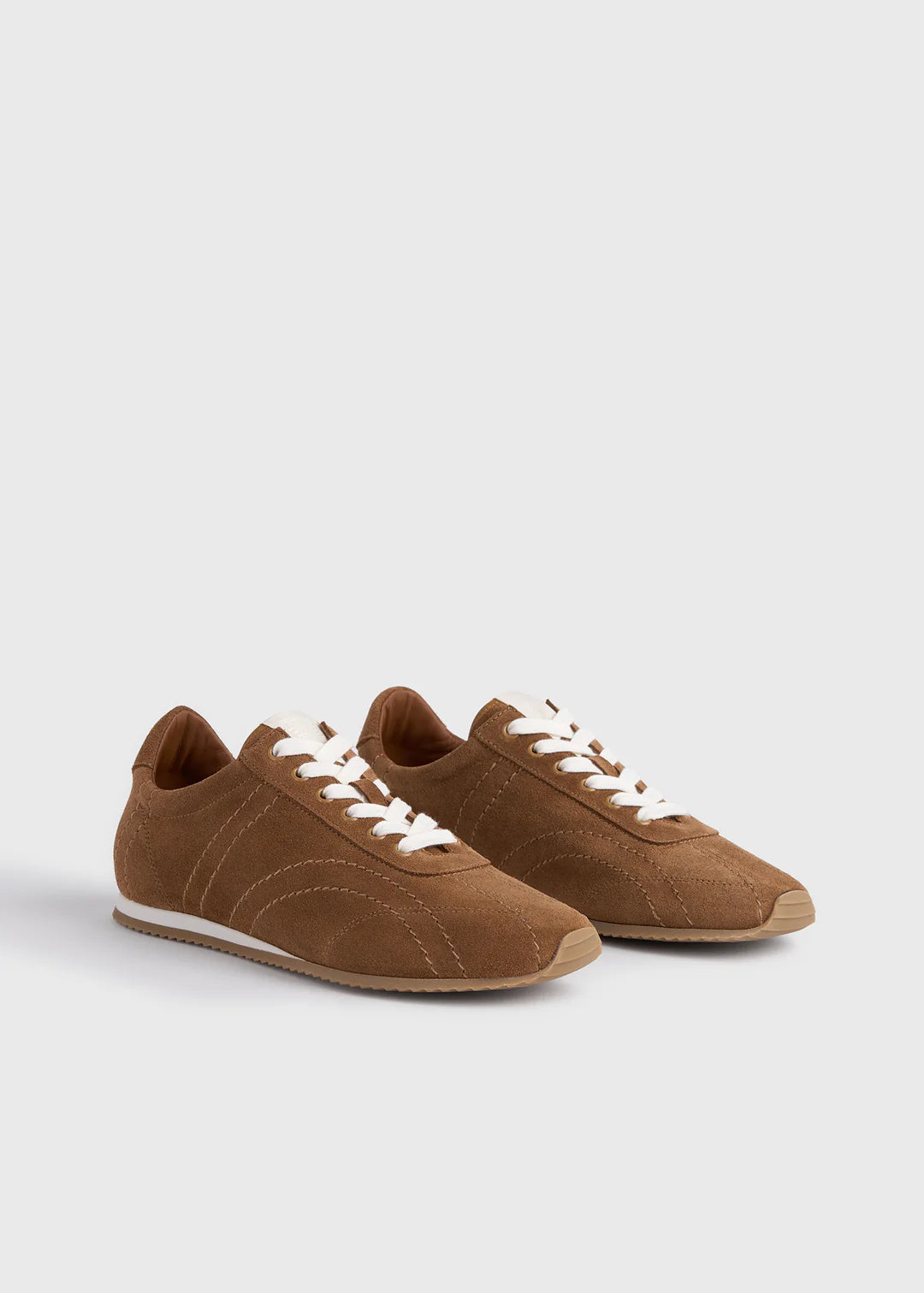 Toteme Flex Suede Sneaker in Copper