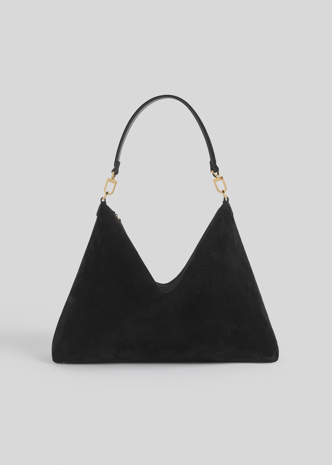 Toteme Medium Bevel Suede Bag in Black