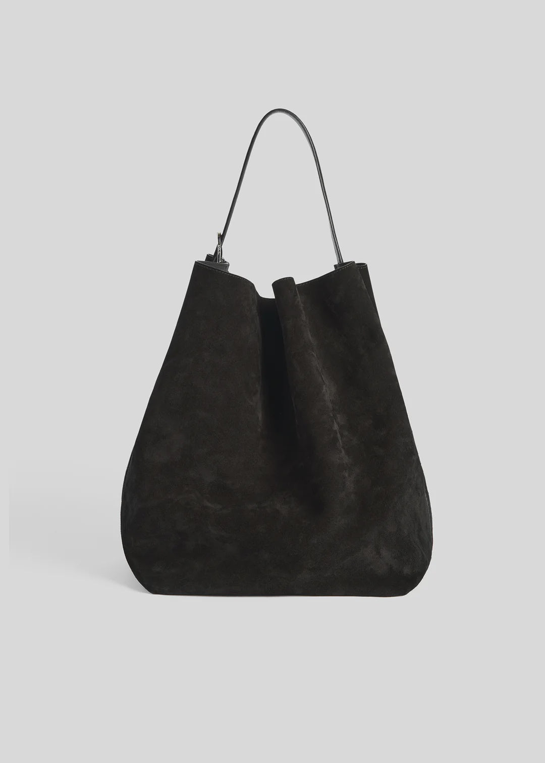 Toteme Belted Suede Tote in Espresso