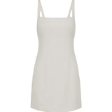St Agni Tailored Square Neck Mini Dress in Off White