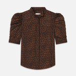 Frame The Gillian Top in Light Leopard Multi
