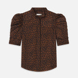 Frame The Gillian Top in Light Leopard Multi