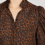 Frame The Gillian Top in Light Leopard Multi