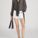 Frame The Nouvelle Polka Dot Blouse