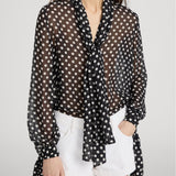 Frame The Nouvelle Polka Dot Blouse