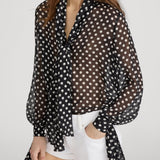 Frame The Nouvelle Polka Dot Blouse