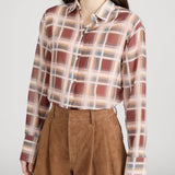 Frame The Plaid Boy Shirt in Silver Peony Multi
