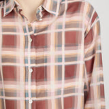 Frame The Plaid Boy Shirt in Silver Peony Multi