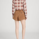 Frame The Plaid Boy Shirt in Silver Peony Multi