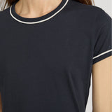 Frame The Ringer Baby Tee in Navy Multi