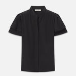 Frame The Silk Arcadia Top in Black