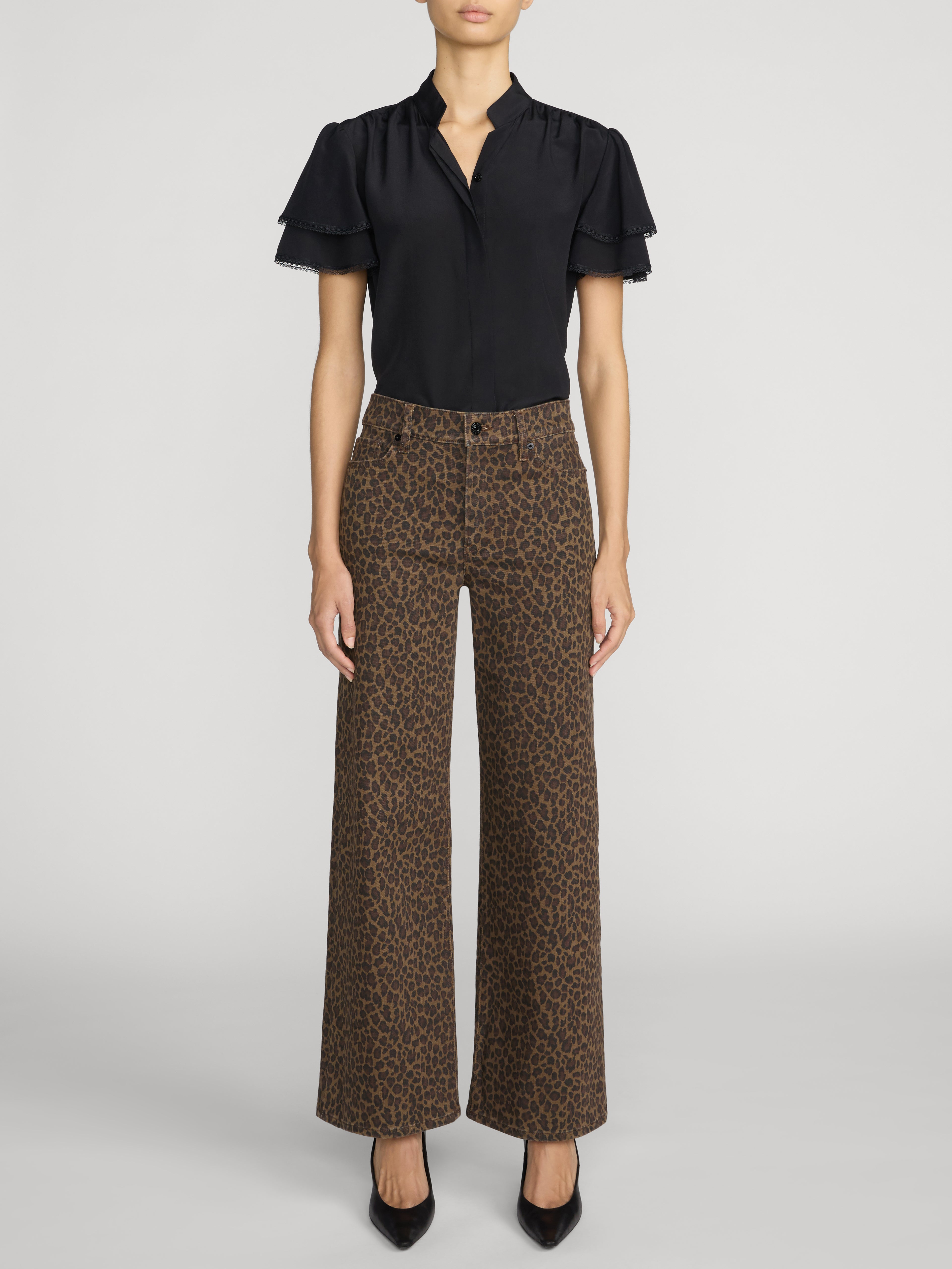Frame The Silk Arcadia Top in Black - outfit inspiration