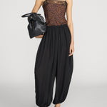 Frame The Silk Balloon Pant in Black - side view