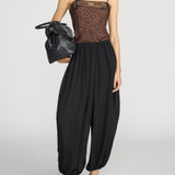 Frame The Silk Balloon Pant in Black - side view