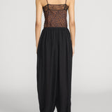 Frame The Silk Balloon Pant in Black - detail view
