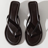 St Agni Thong Wedge in Coffee