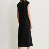 Toteme Tie-Waist Jersey Dress in Black - styled look