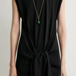 Toteme Tie-Waist Jersey Dress in Black - outfit inspiration