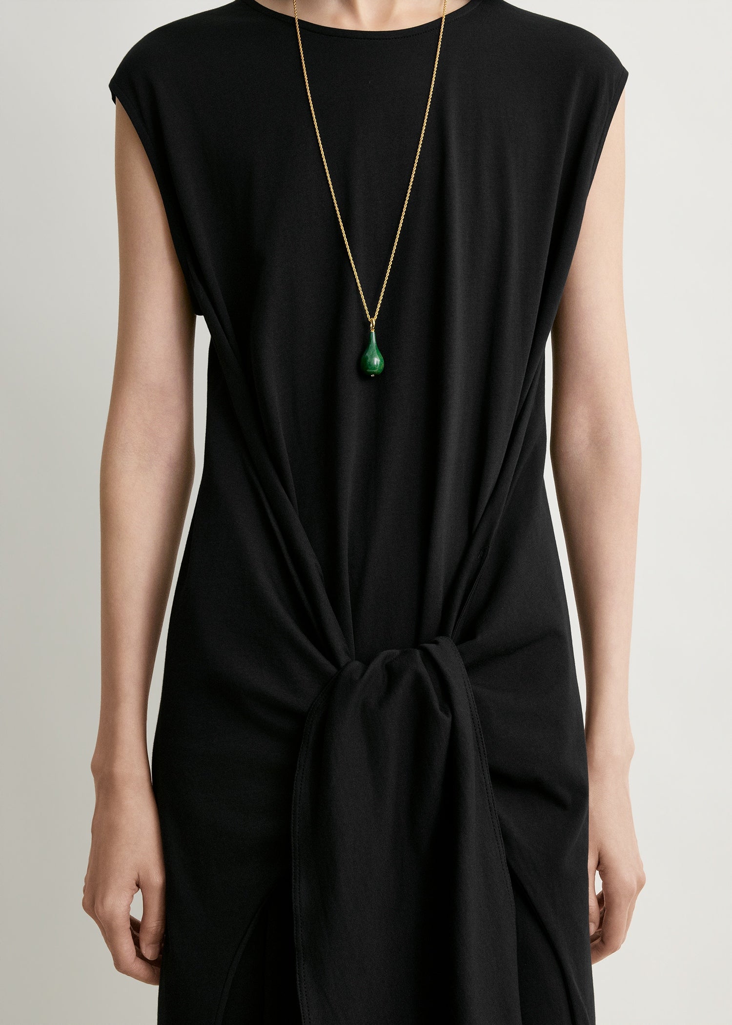 Toteme Tie-Waist Jersey Dress in Black - outfit inspiration