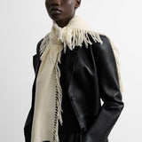 Toteme Cashmere Tassel Scarf in Off-White