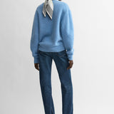 Toteme Classic Alpaca Crew Knit in Pale Blue