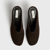 Toteme Contour Suede Mules in Brown
