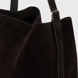 Toteme Medium Belted Suede Tote in Espresso - outfit inspiration
