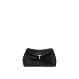 Toteme Mini T-Lock Pony Hair Clutch in Black