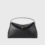 Toteme T-Lock Leather Top Handle in Black