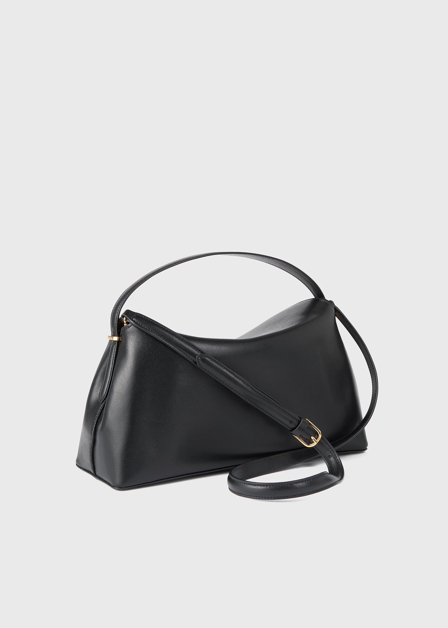 Toteme T-Lock Leather Top Handle in Black - styled look