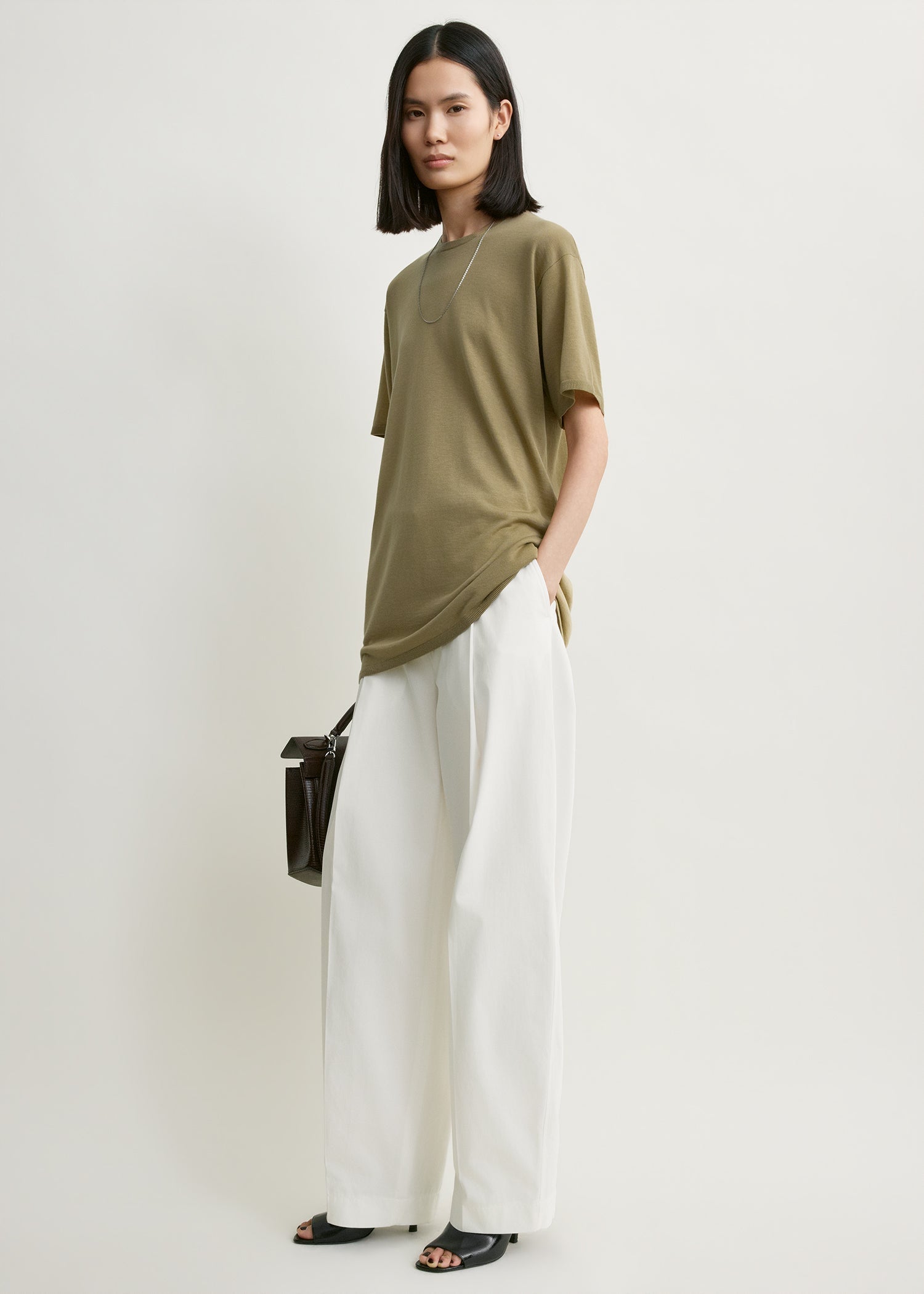Toteme Tee Knit in Desert - detail view