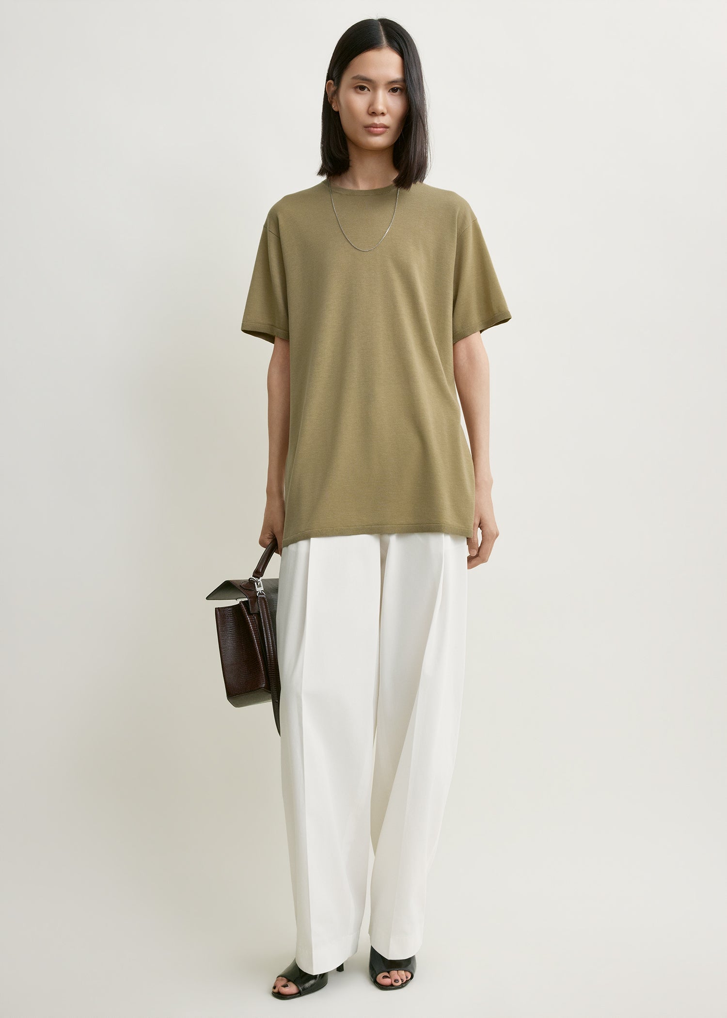 Toteme Tee Knit in Desert - side view