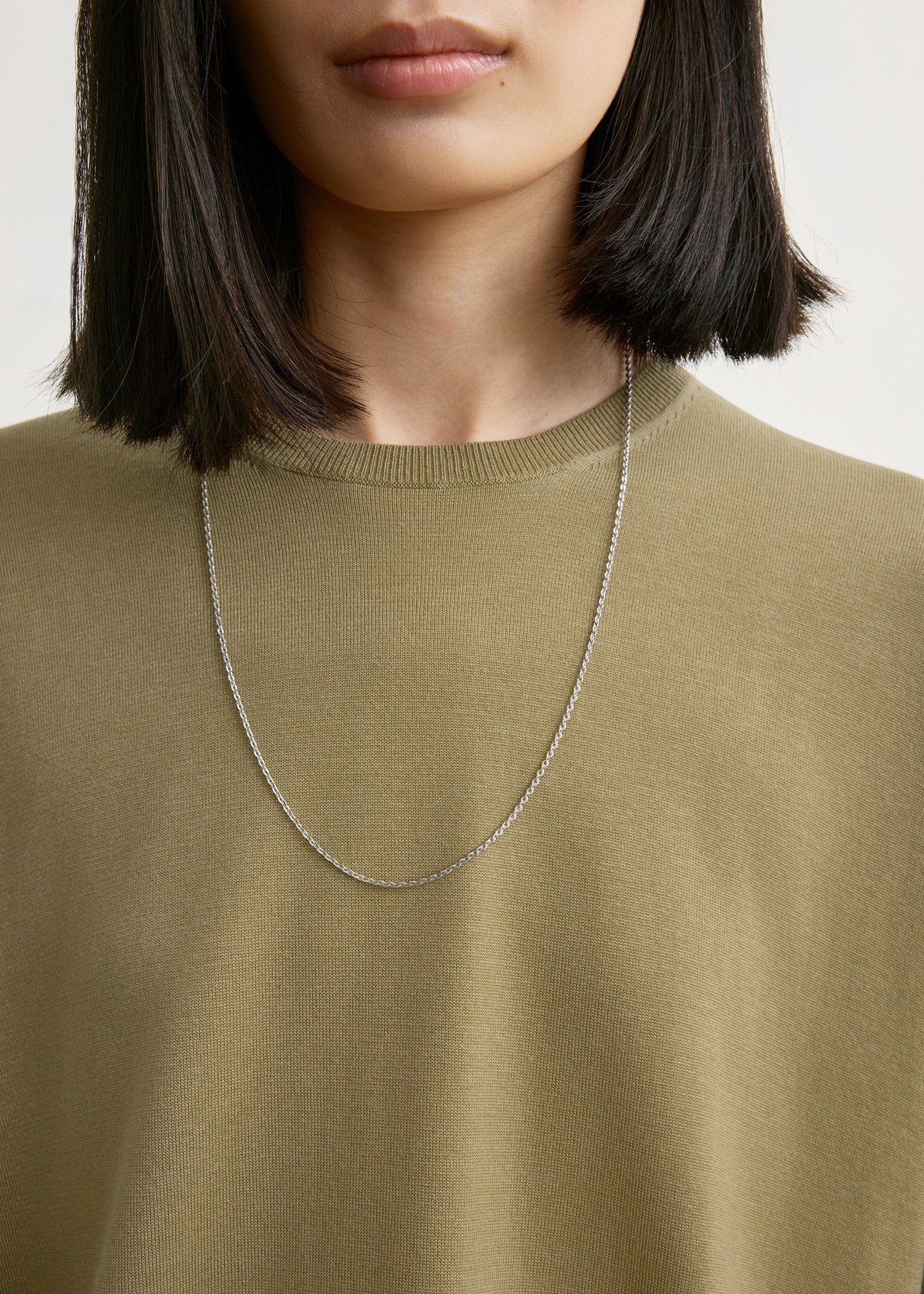 Toteme Tee Knit in Desert - close up
