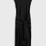 Toteme Tie-Waist Jersey Dress in Black