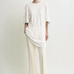 Toteme Relaxed Tee Dress in Off White