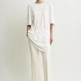 Toteme Relaxed Tee Dress in Off White
