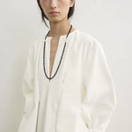 Toteme Balloon Sleeve Cotton Dress in White
