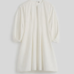 Toteme Balloon Sleeve Cotton Dress in White