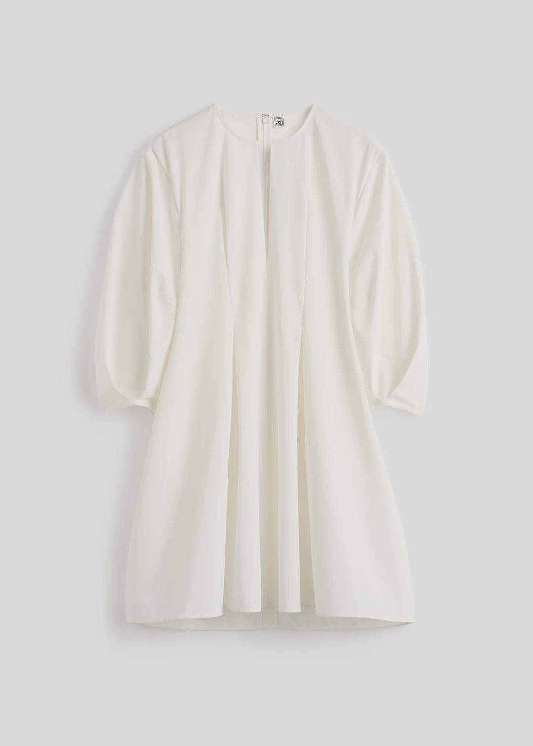 Toteme Balloon Sleeve Cotton Dress in White