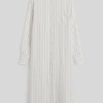Toteme Striped Summer Tunic in White and Oyster