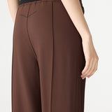 Bassike Twill Pinstitch Detail Pant in Dark Plum
