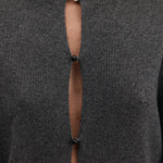 Harris Tapper Violetta Cardigan in Pewter - close up